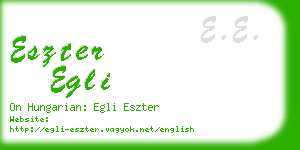 eszter egli business card